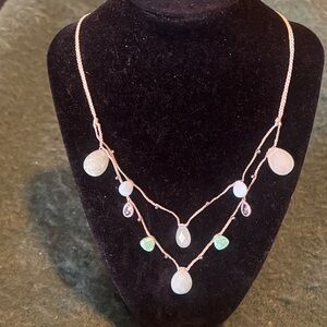 Silpada Silver and Green Gemstone Necklace
